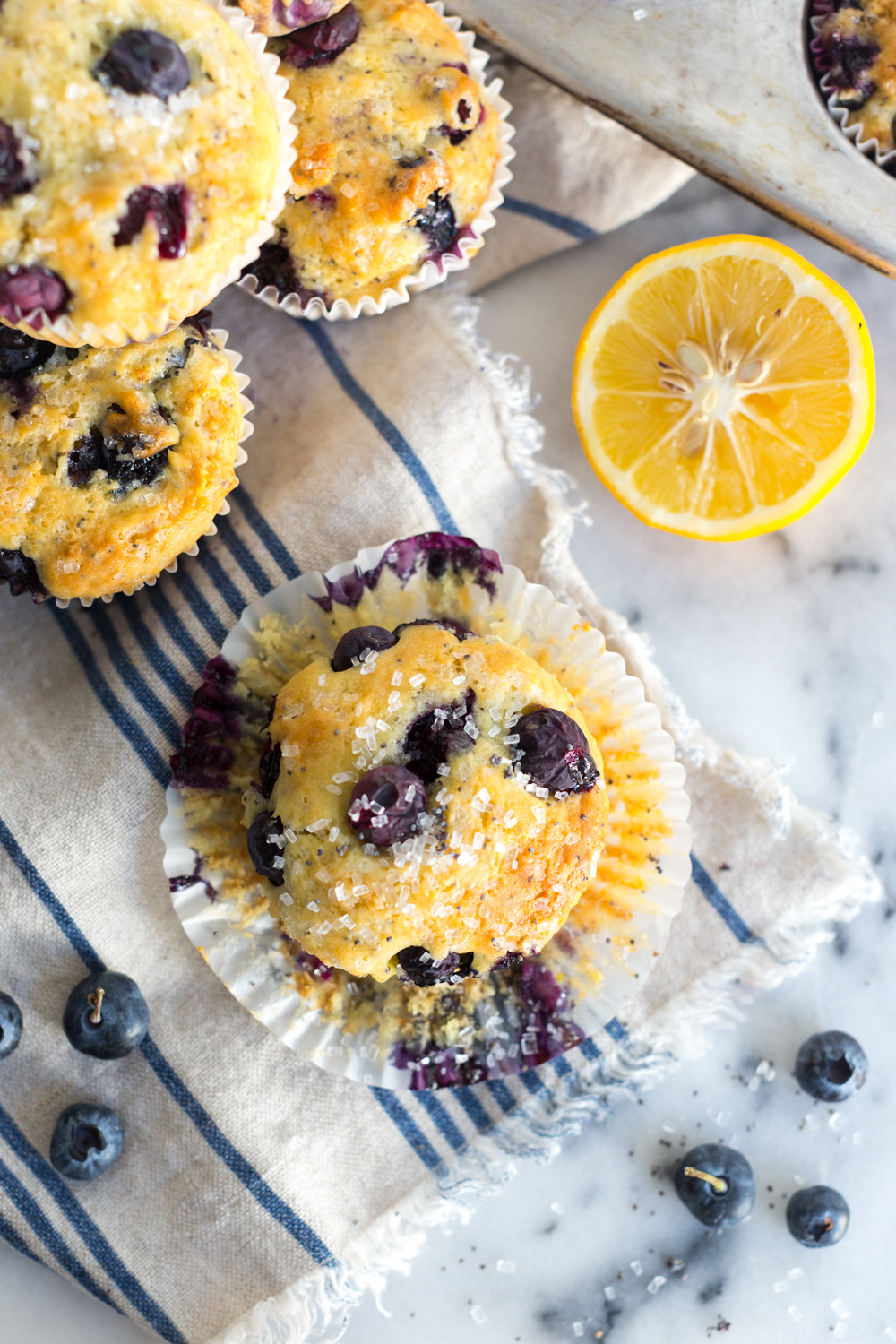 Blueberry Lemon Poppy Seed Muffins.