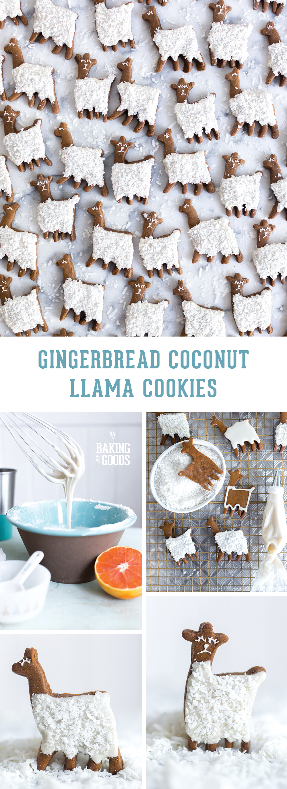 Gingerbread Coconut Llama Cookies by Baking The Goods