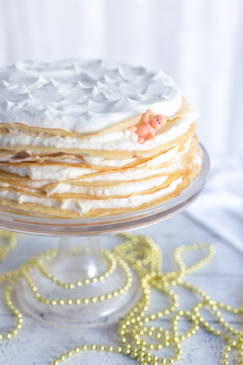 Layers of Crepe King Cake 