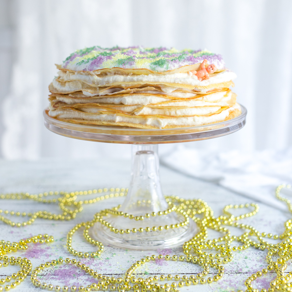 Crepe King Cake by Baking The Goods