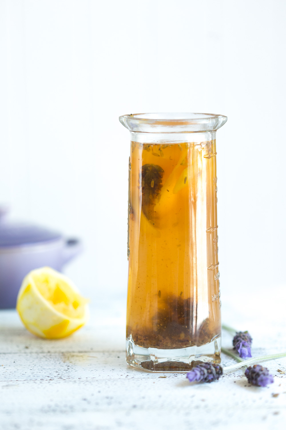 Lavender Simple Syrup with Lemon by Baking The Goods