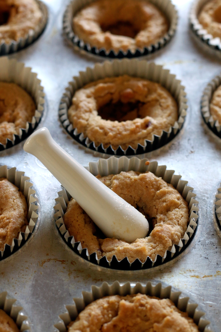 Peanut Butter Cookie Cups with Nutella or Jam Filling Recipe - Baking ...