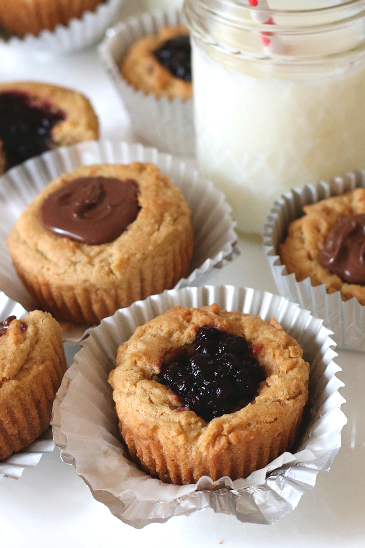 Peanut Butter Cookie Cups Jam Filled