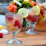 White Sangria with Nectarines and Raspberries