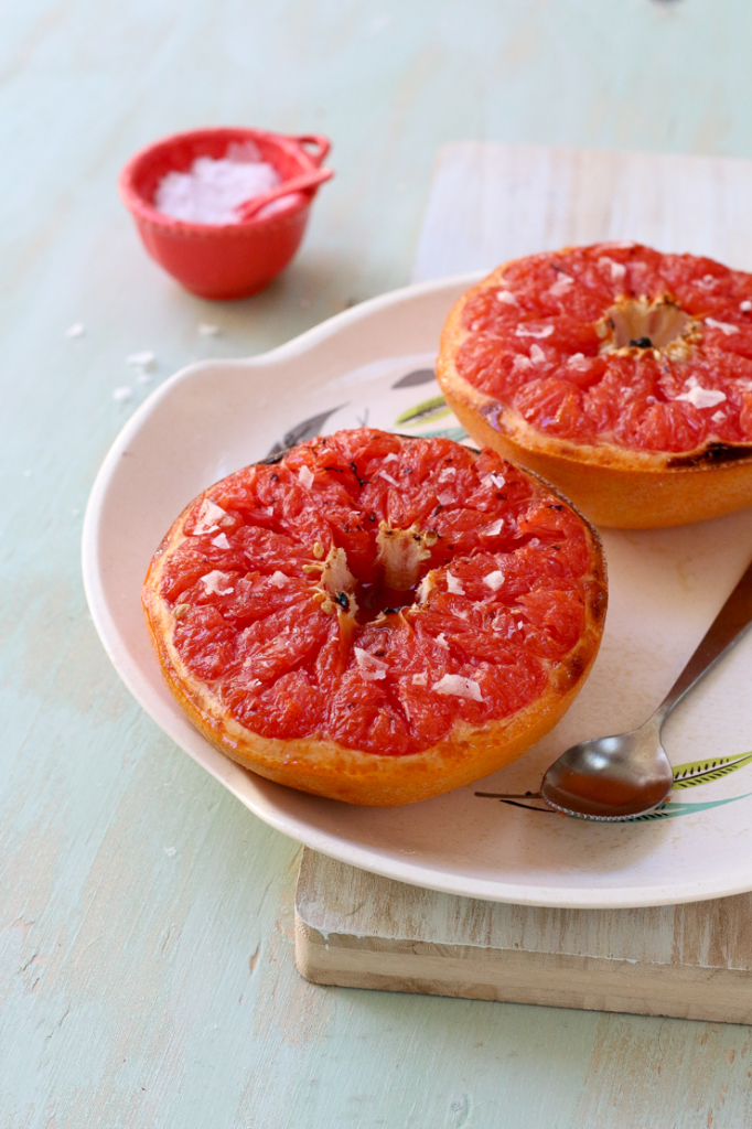 Broiled Grapefruit with Sea Salt