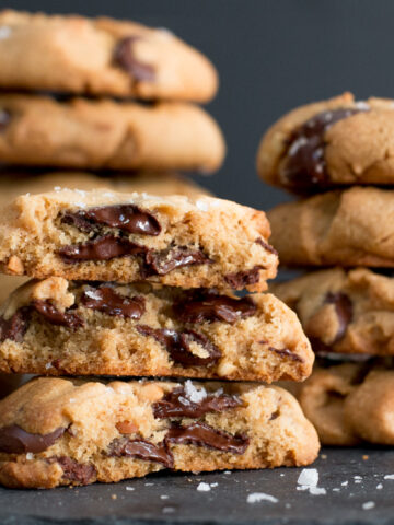 Salted Peanut Butter Chocolate Chip Cookies