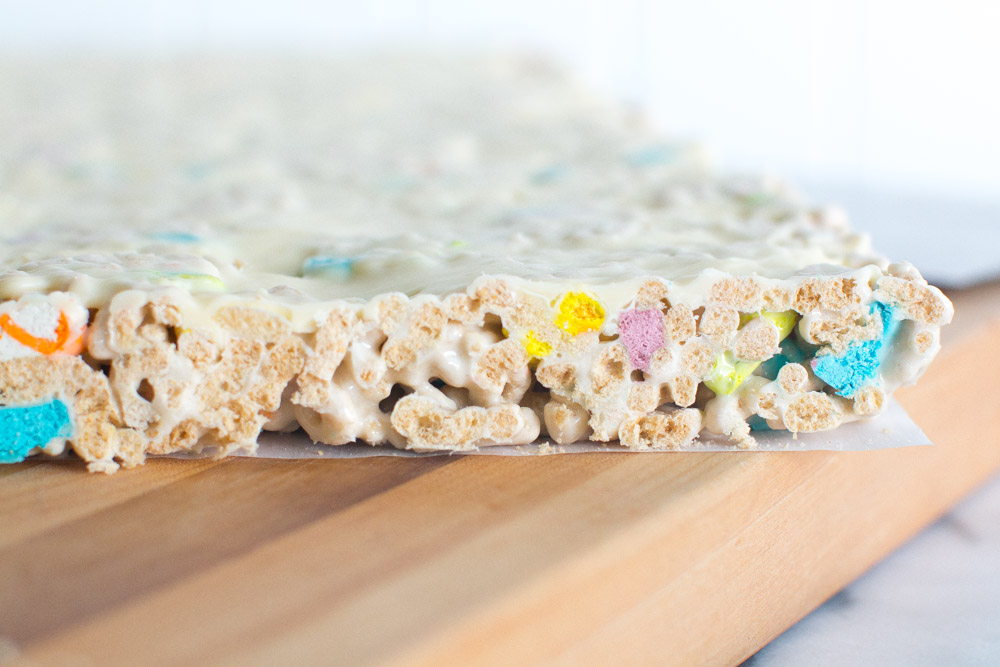 Lucky Charms Treats with white chocolate