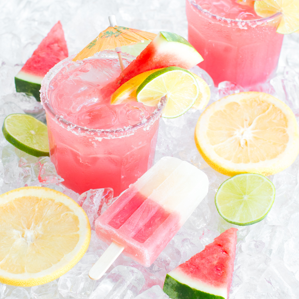 Watermelon Palomas and Watermelon Paloma Popsicles