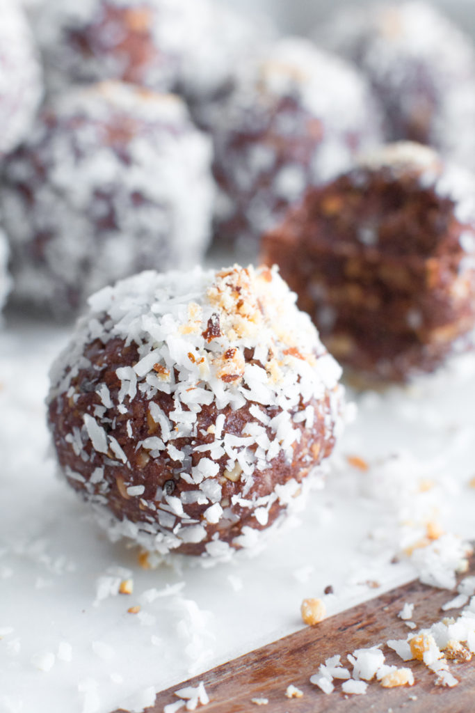Date Almond Coconut Protein Balls