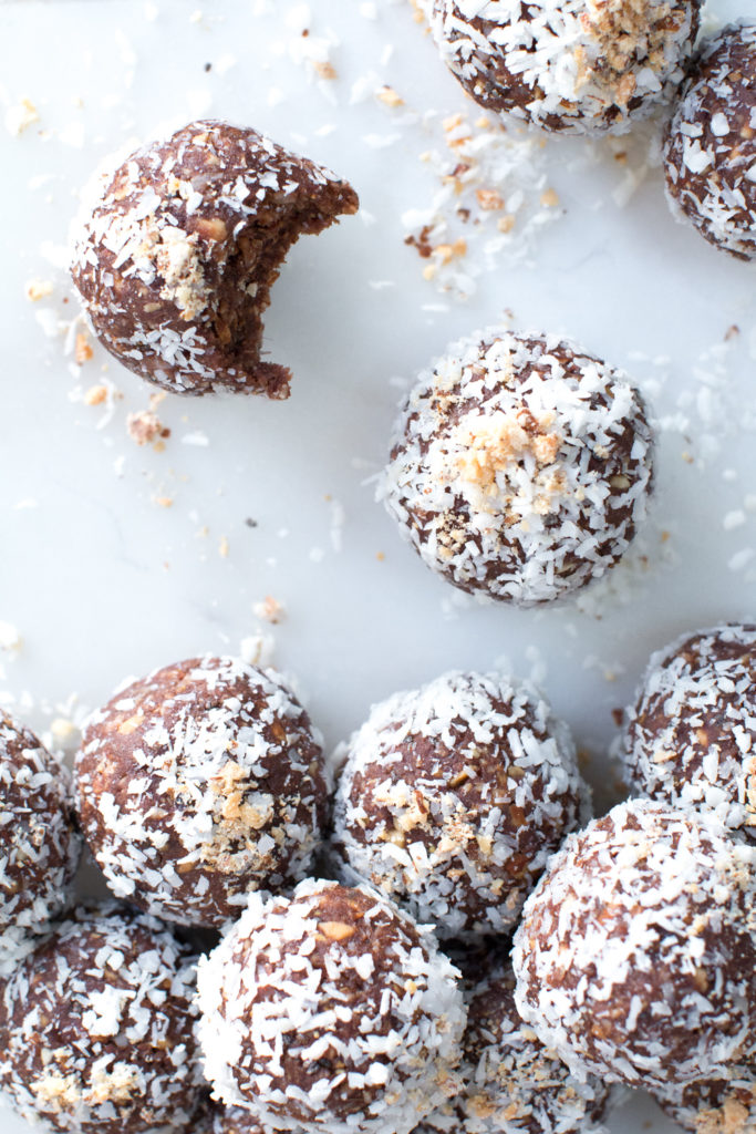 Date Almond Coconut Protein Balls by Baking The Goods