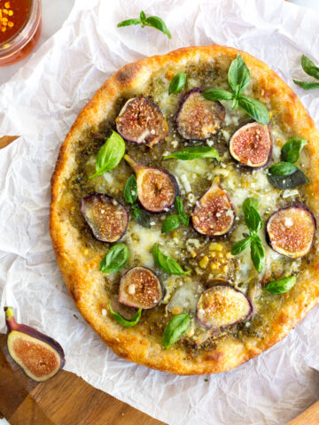 Fig and Pistachio Pesto Pizza
