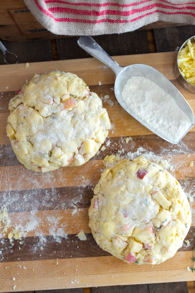 Sweet and savory scone dough