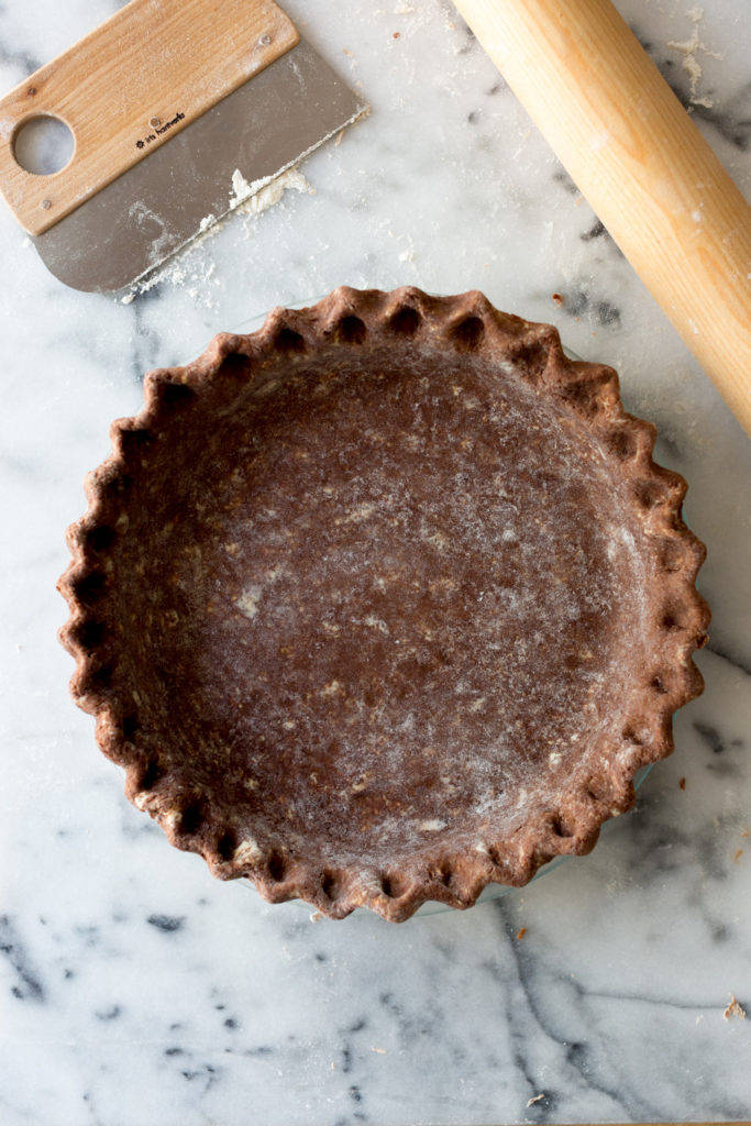 shaped chocolate pie shell