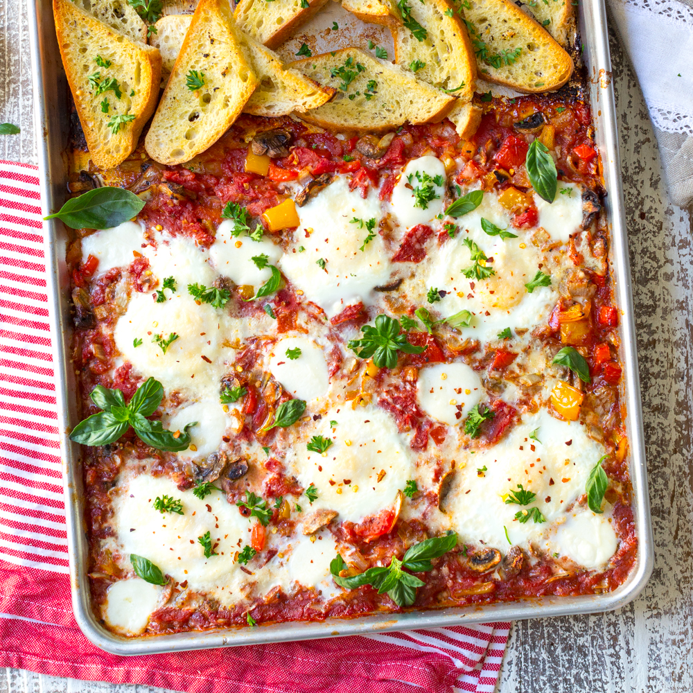 Sheet Pan Eggs - How to Cook 12 Eggs Quickly! - Shaken Together