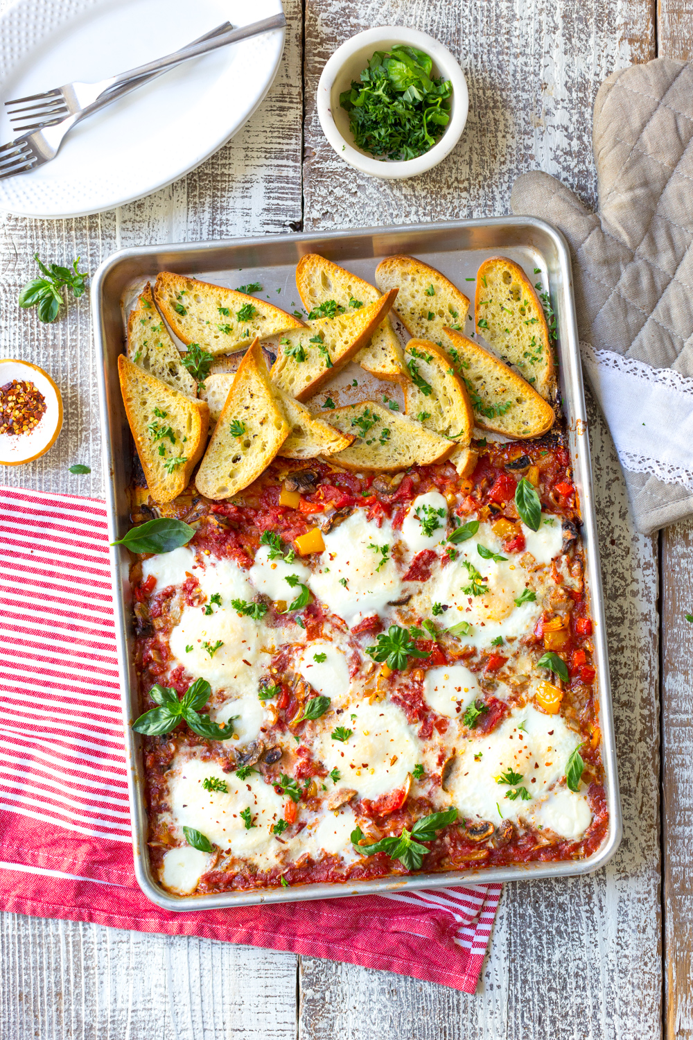 One-pan Italian baked eggs recipe