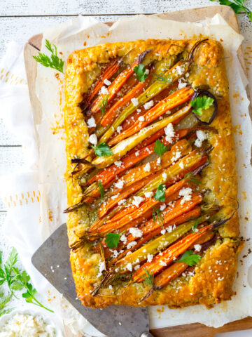 Roasted Carrot & Herby Feta Galette by Baking The Goods