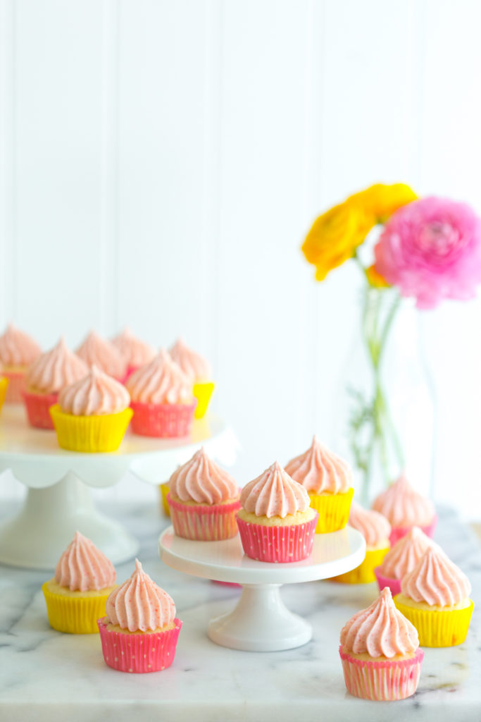 Mini Strawberry Lemon Cupcakes party
