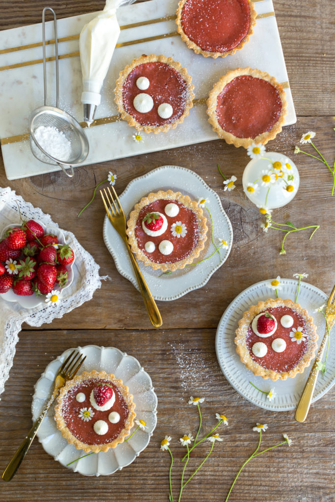 Strawberry Rhubarb Curd Tartlets