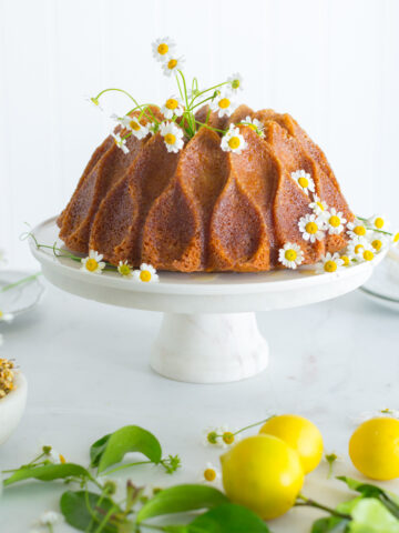 Lemon Chamomile Honey Bundt Cake by Baking The Goods.
