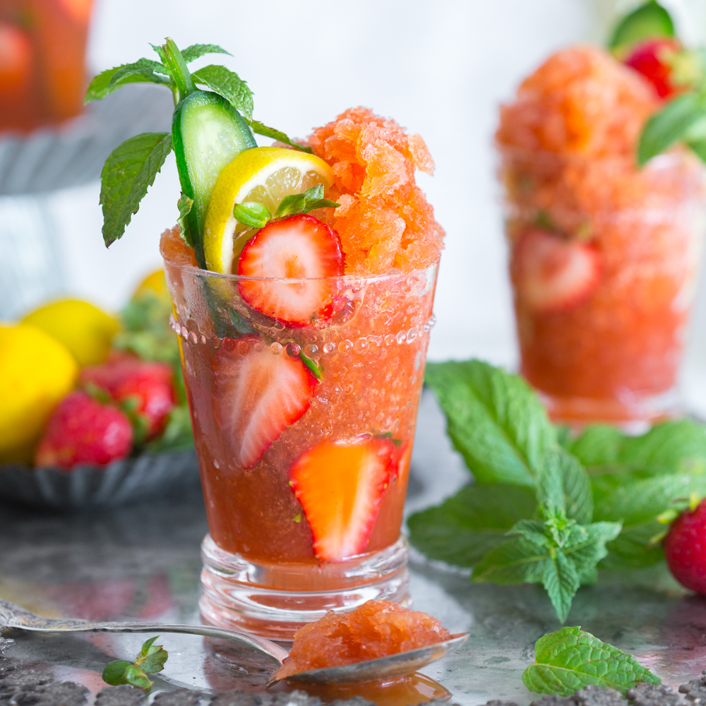 Download Strawberry Pimm S Cup Granita Baking The Goods