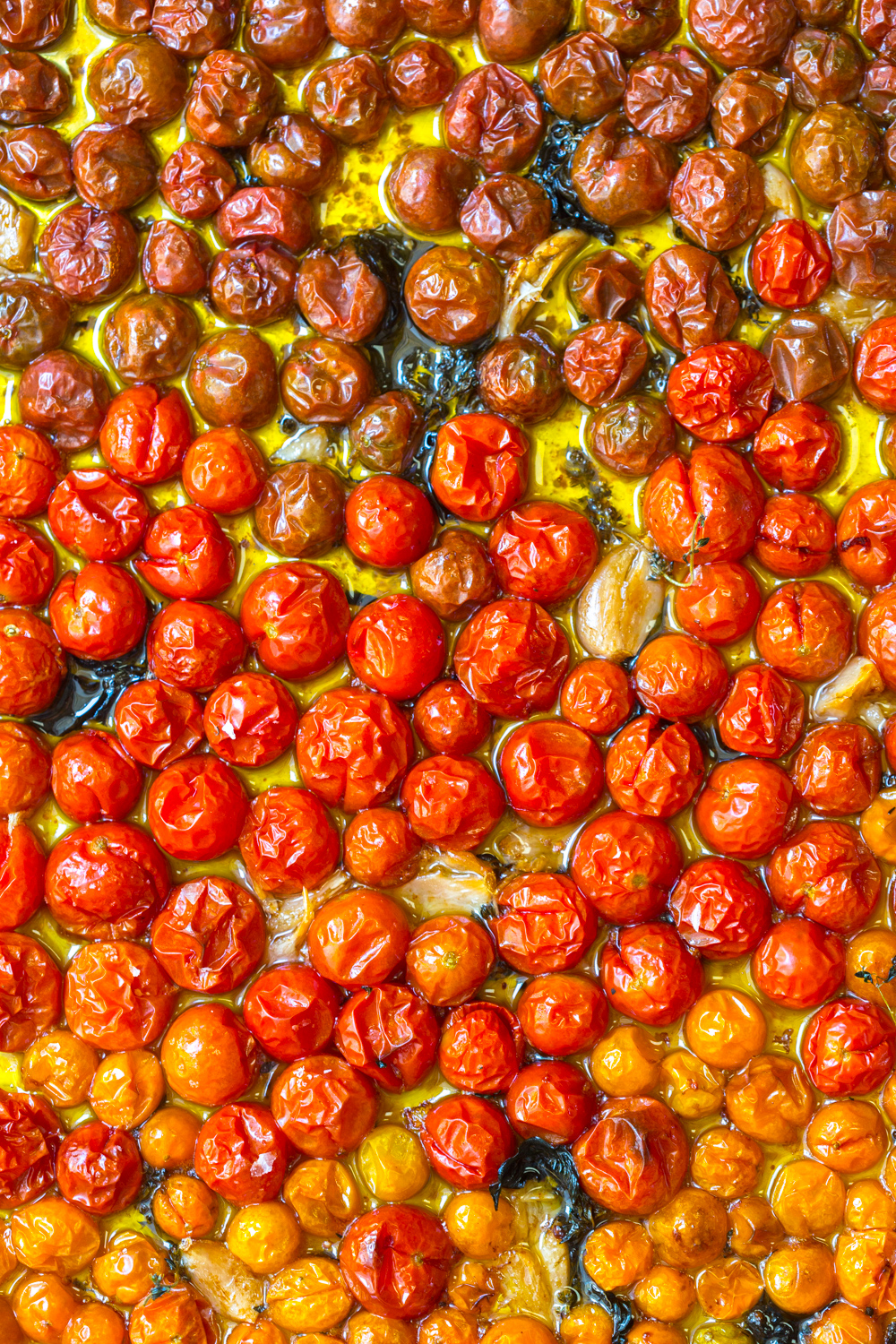 tomatoes and garlic roasted in oil is tomato confit