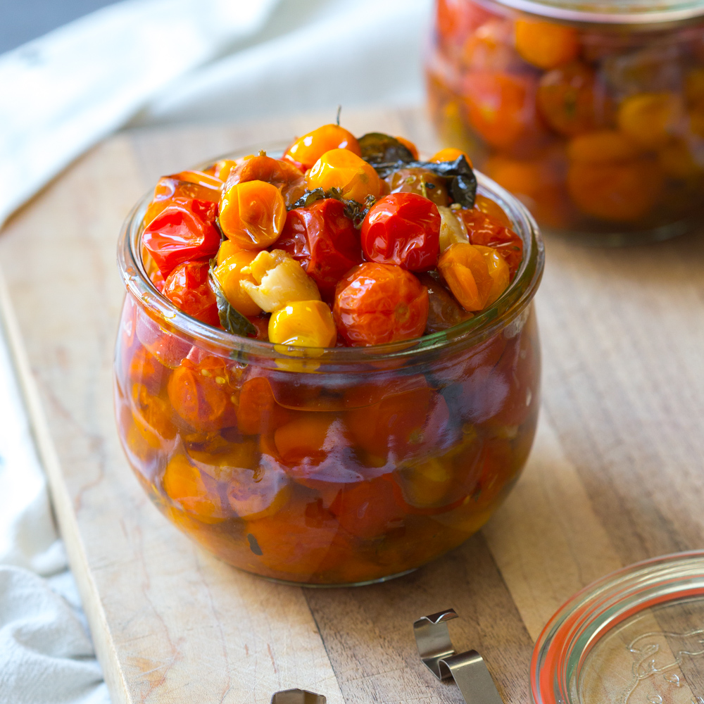 Cherry Tomato Confit recipe in a jar by Baking The Goods