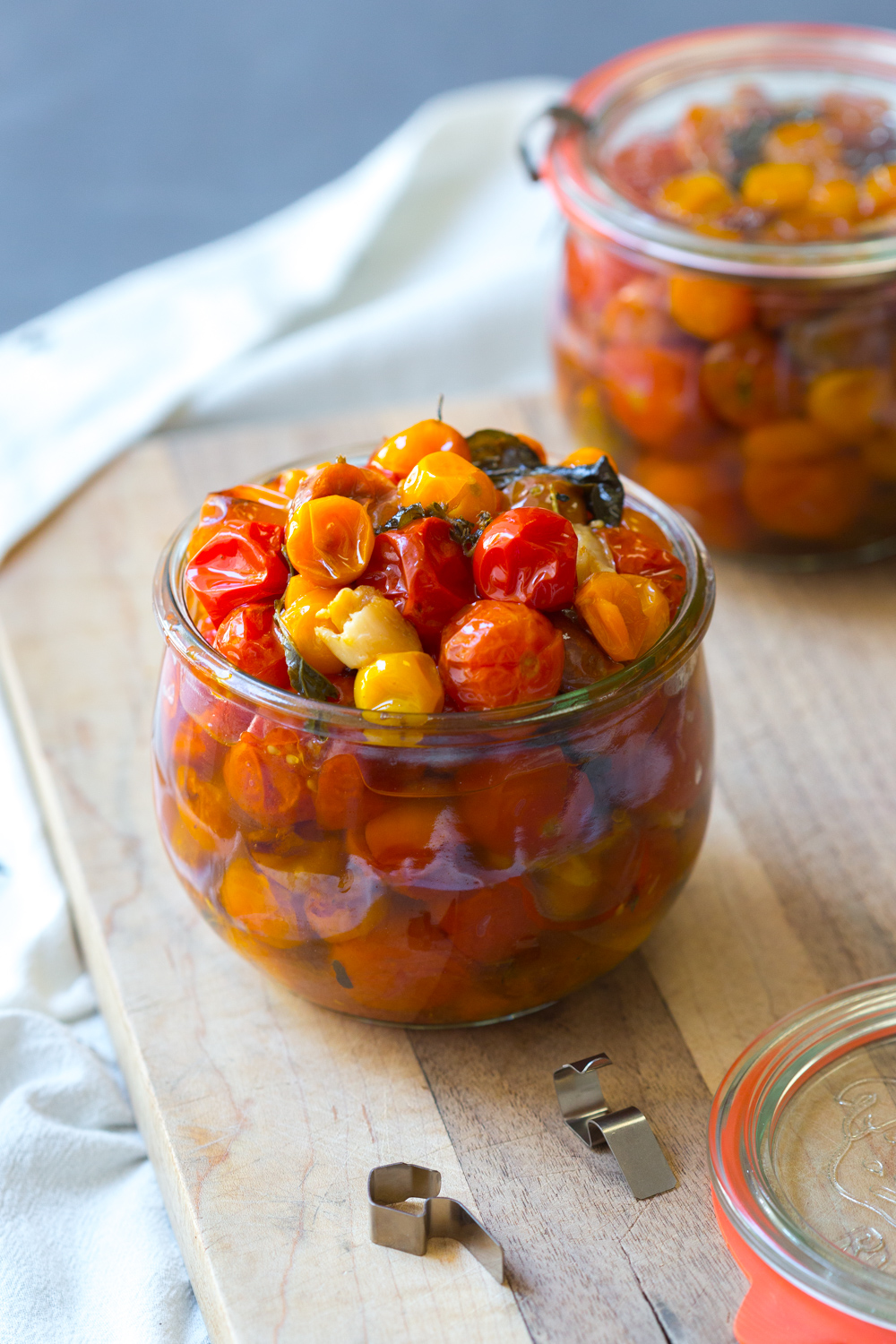 Cherry Tomato Confit in a jar by Baking the Goods