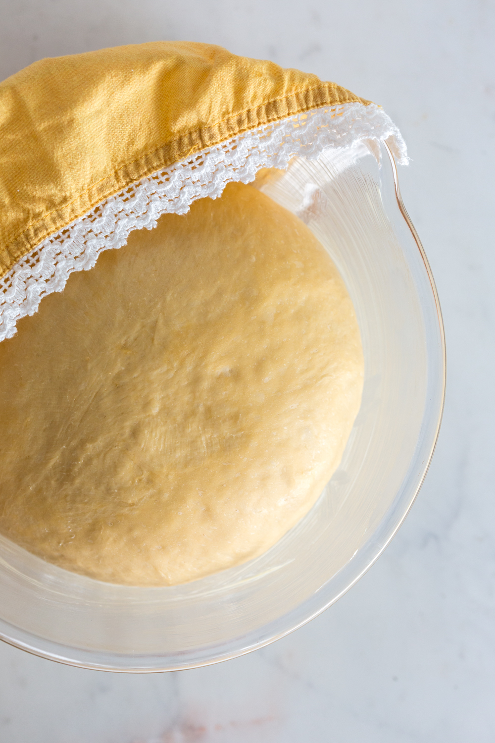 Proofed dough for Dill Pretzels with Cider Cheese Dip