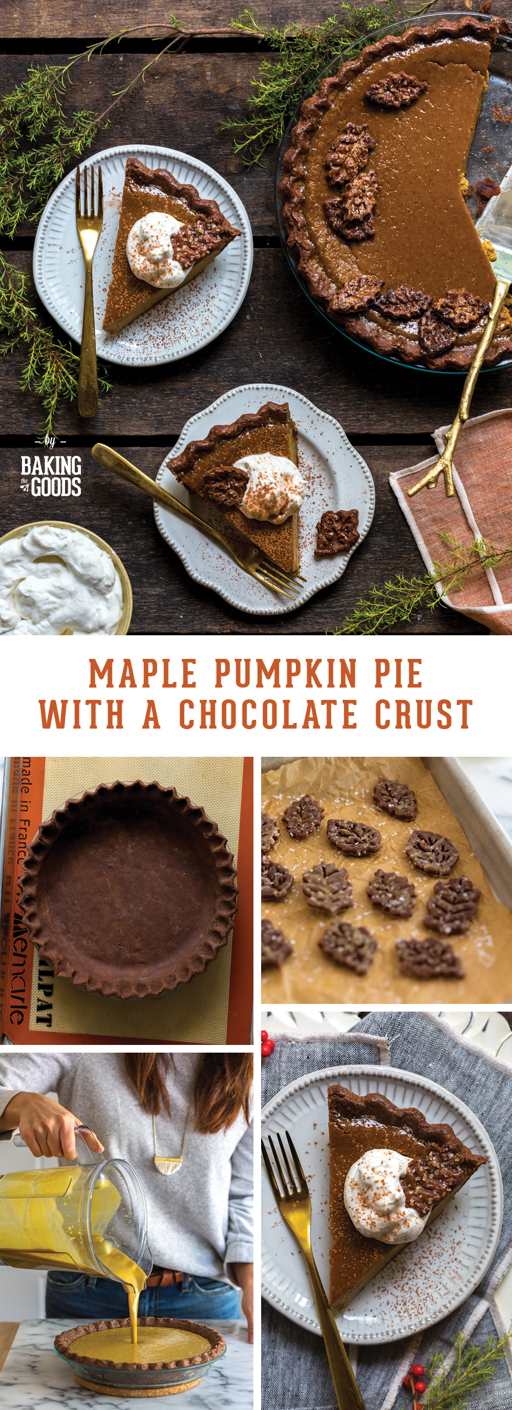 Maple Pumpkin Pie with a Chocolate Crust