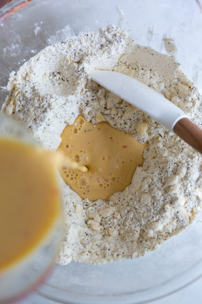 Mixing scone dough