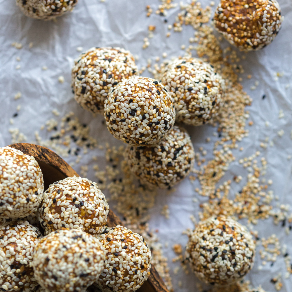 Quinoa Date Tahini Energy Balls