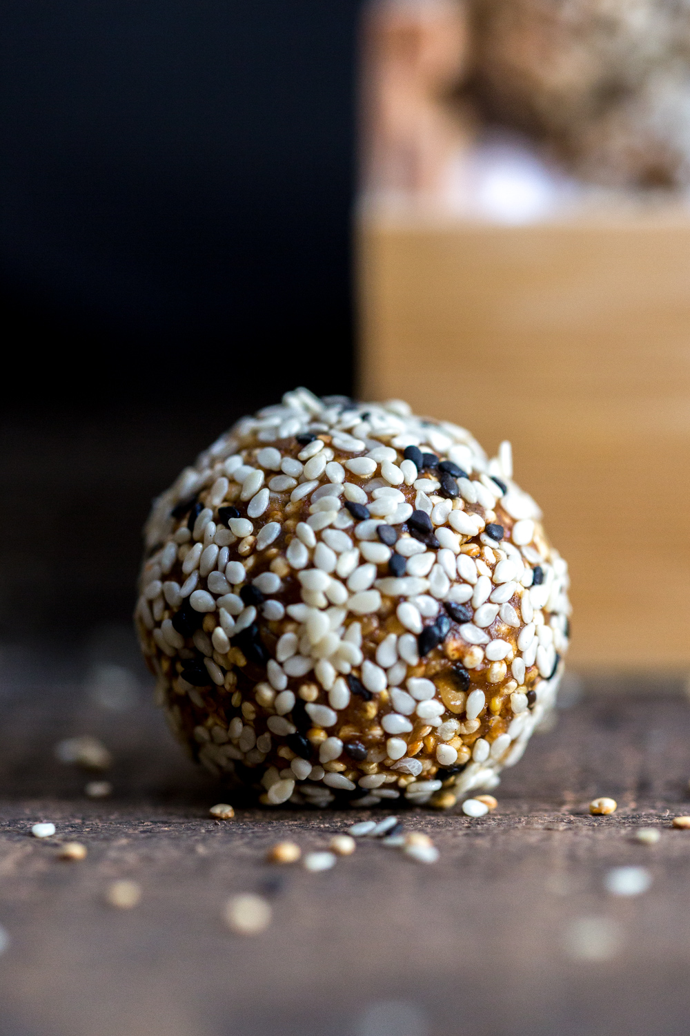 Quinoa Date Tahini Energy Balls - texture