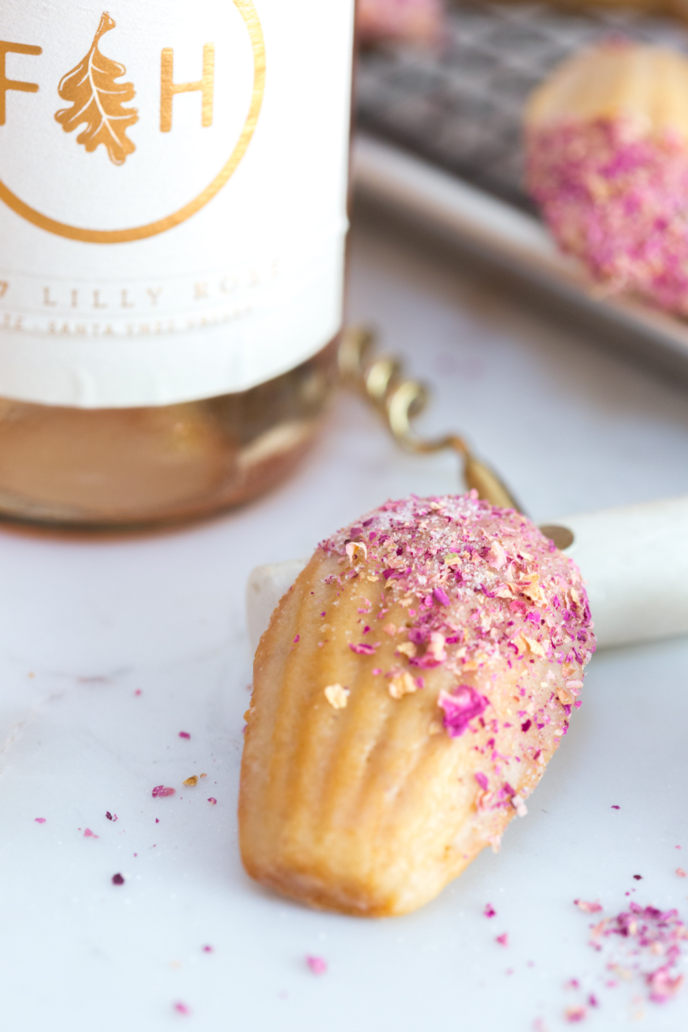 Rose Rosé Madeleines with Folded Hills Lilly Rosé