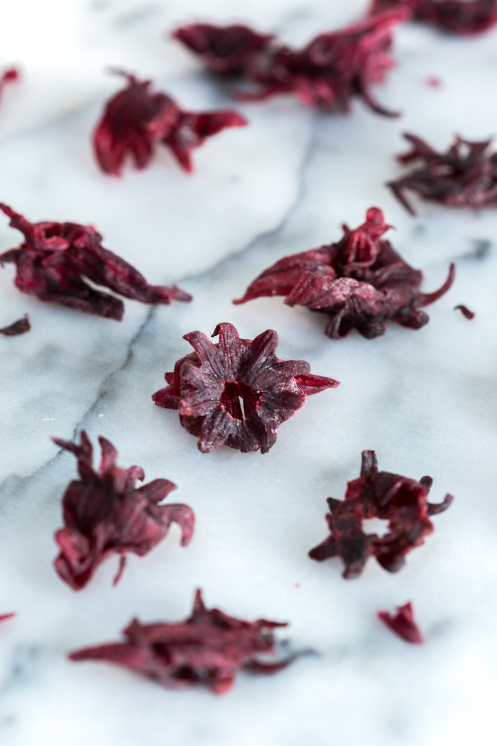 Dried hibiscus flowers for Glazed Hibiscus Shortbread Cookies