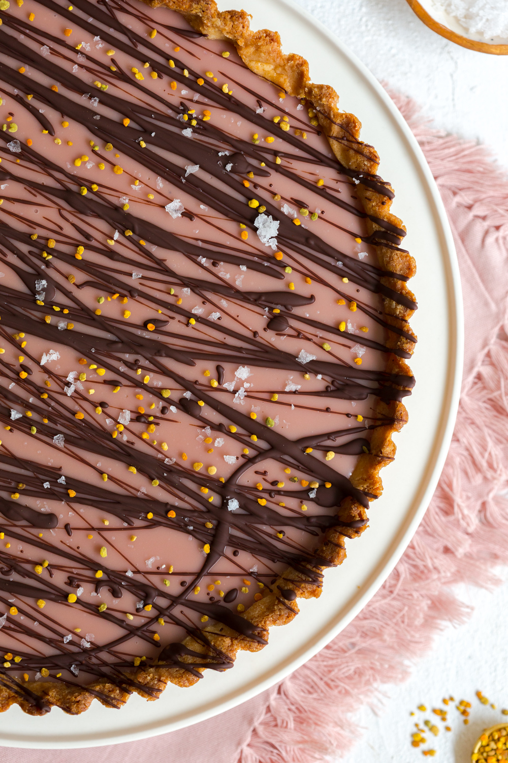 No Bake Ruby Chocolate Tart - The Copper Table