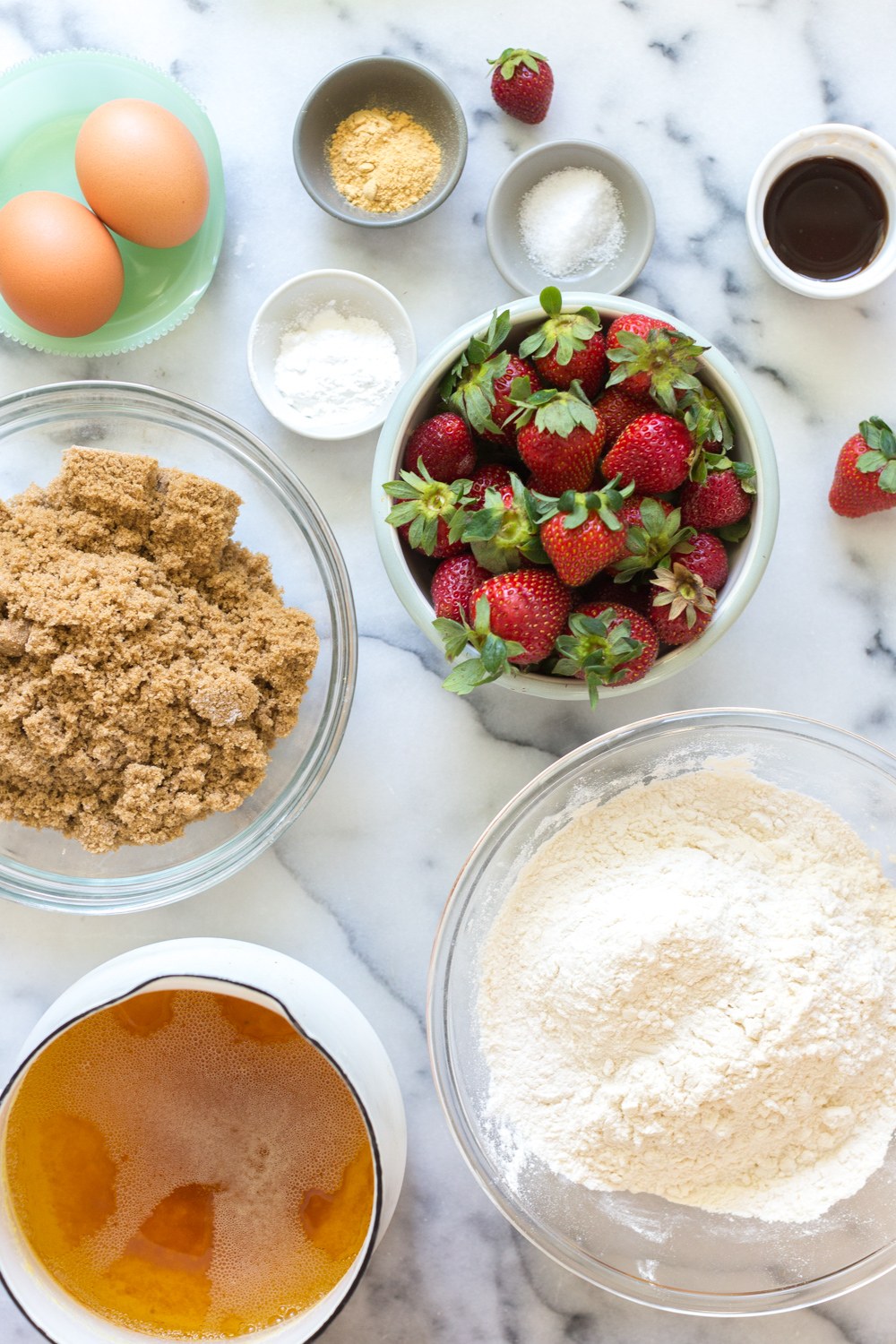 Ingredients for Strawberry Blondies