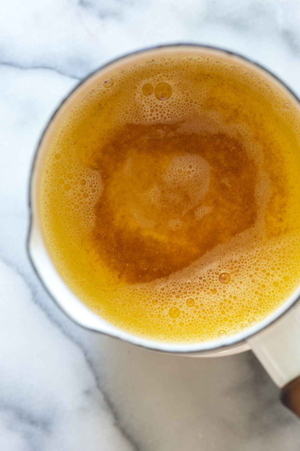 Browned butter for Strawberry Blondies