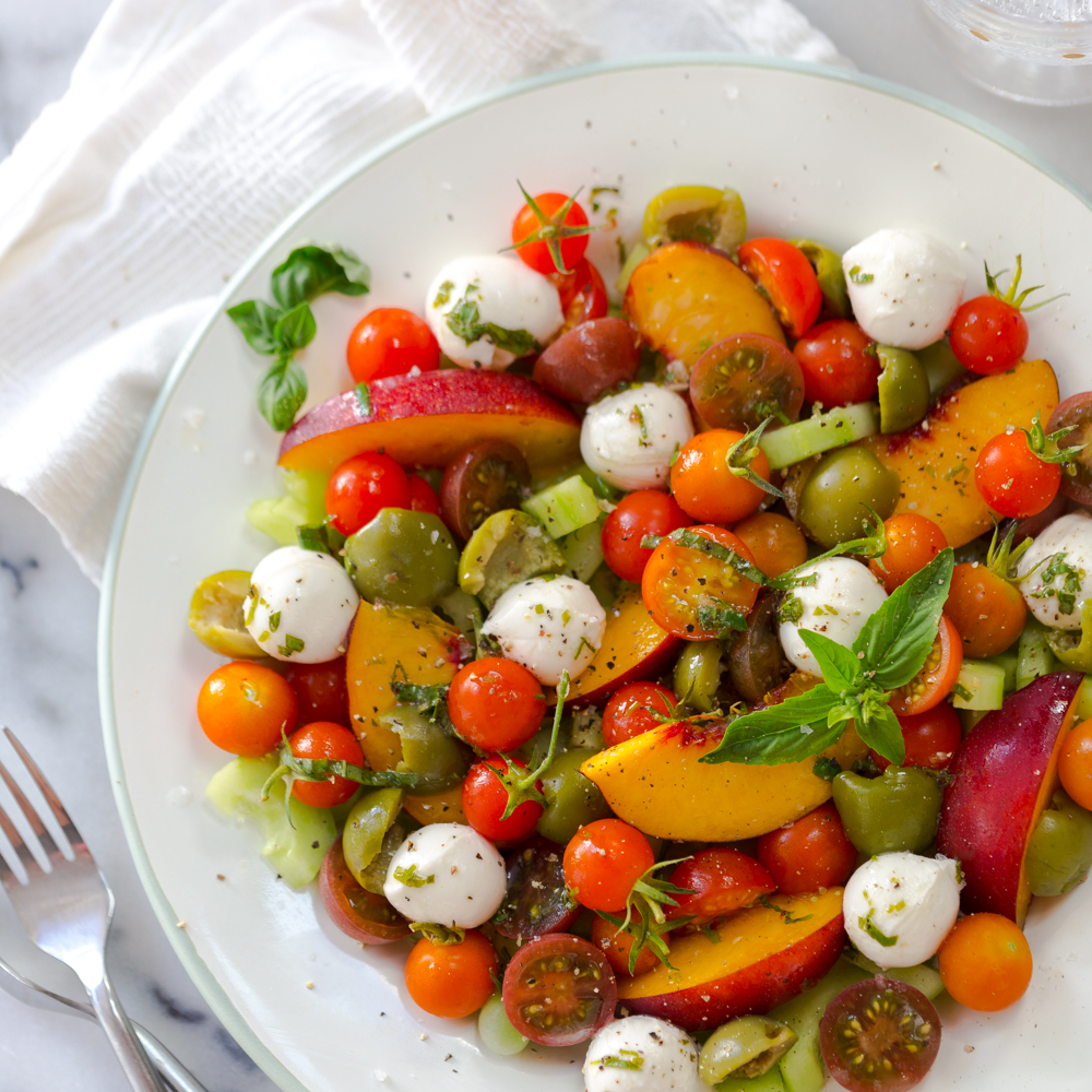 Cherry Tomato, Nectarine and Mozzarella Salad by Baking The Goods