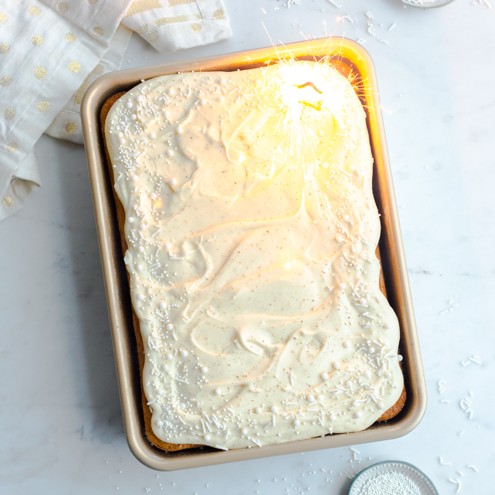 Eggnog Sheet Cake by Baking The Goods