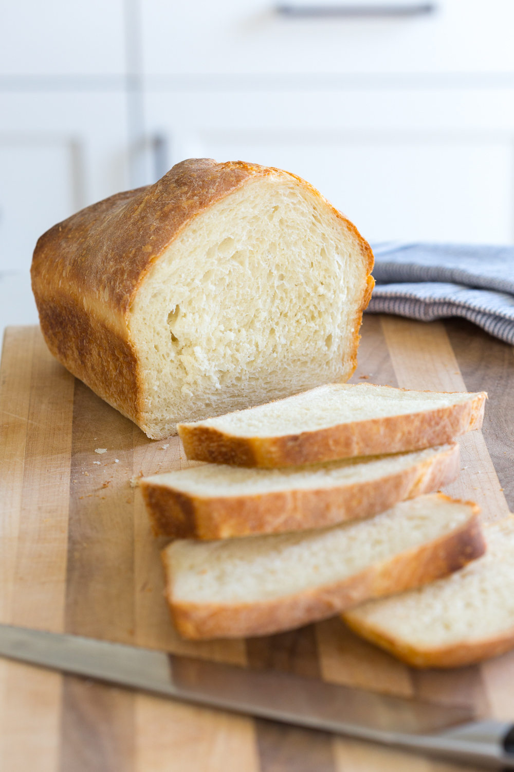 Best Basic White Bread loaf sliced