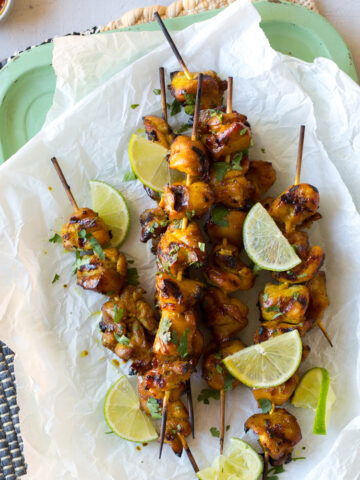 Ginger Honey Lime Chicken Skewers by Baking The Goods