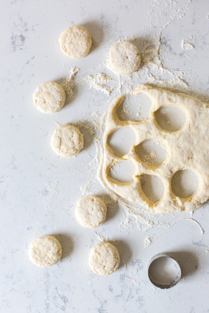 cutting baby biscuits