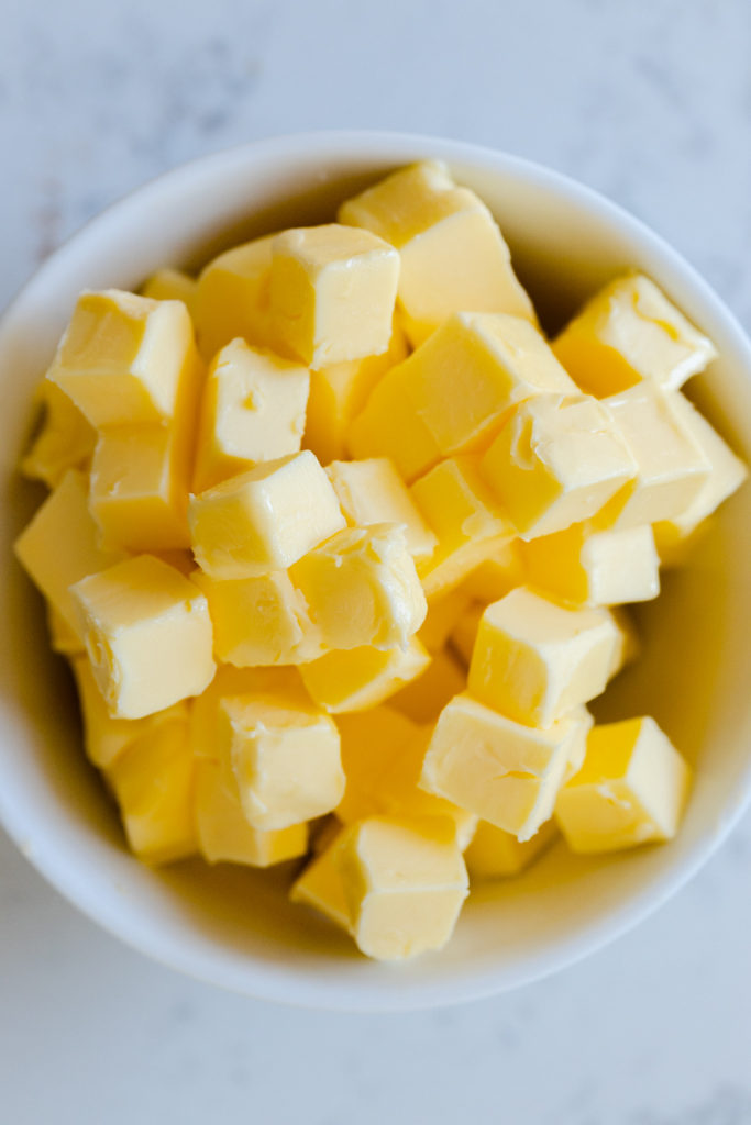 European butter chunks for crisp topping