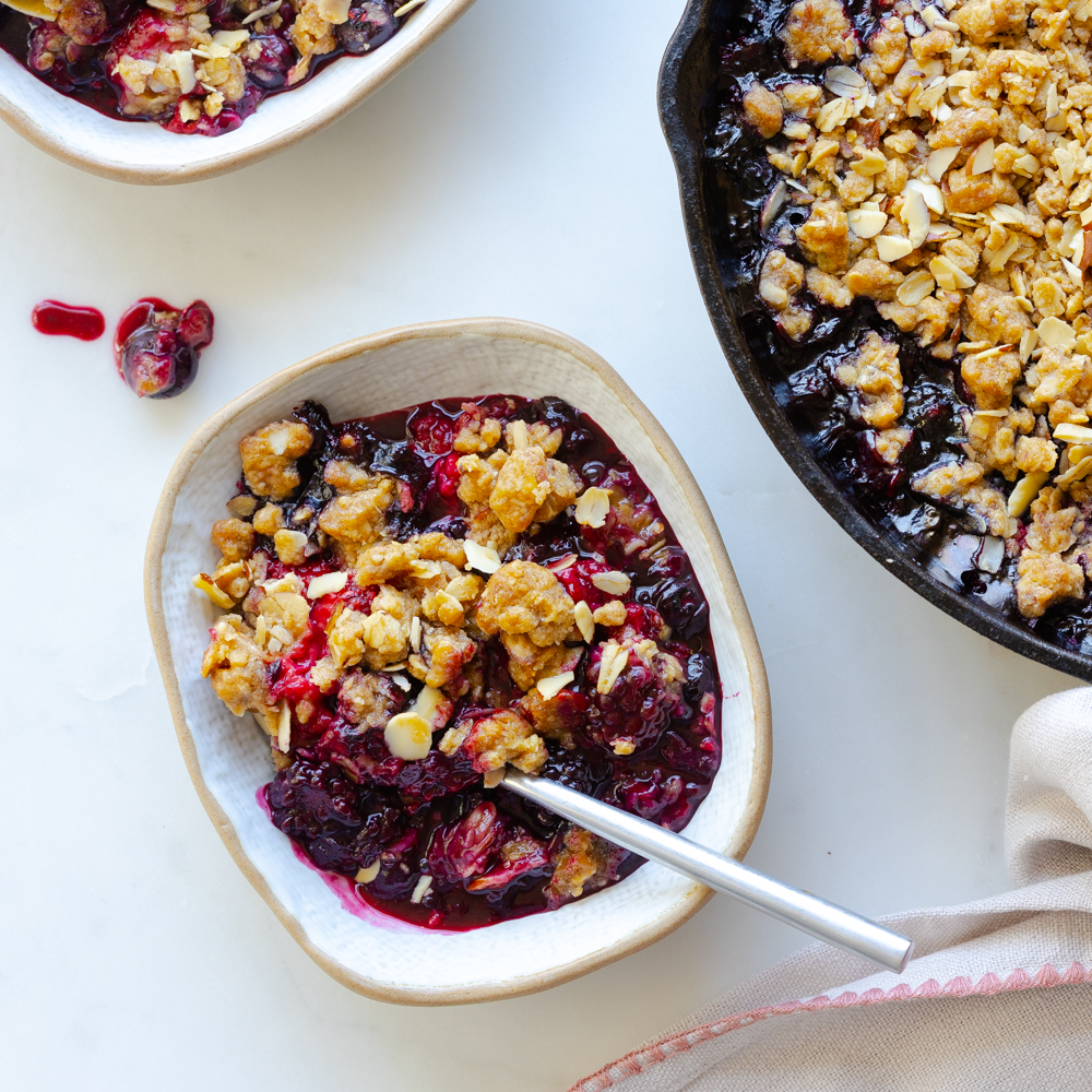 Mixed Berry Oat Almond Crisp by Baking The Goods