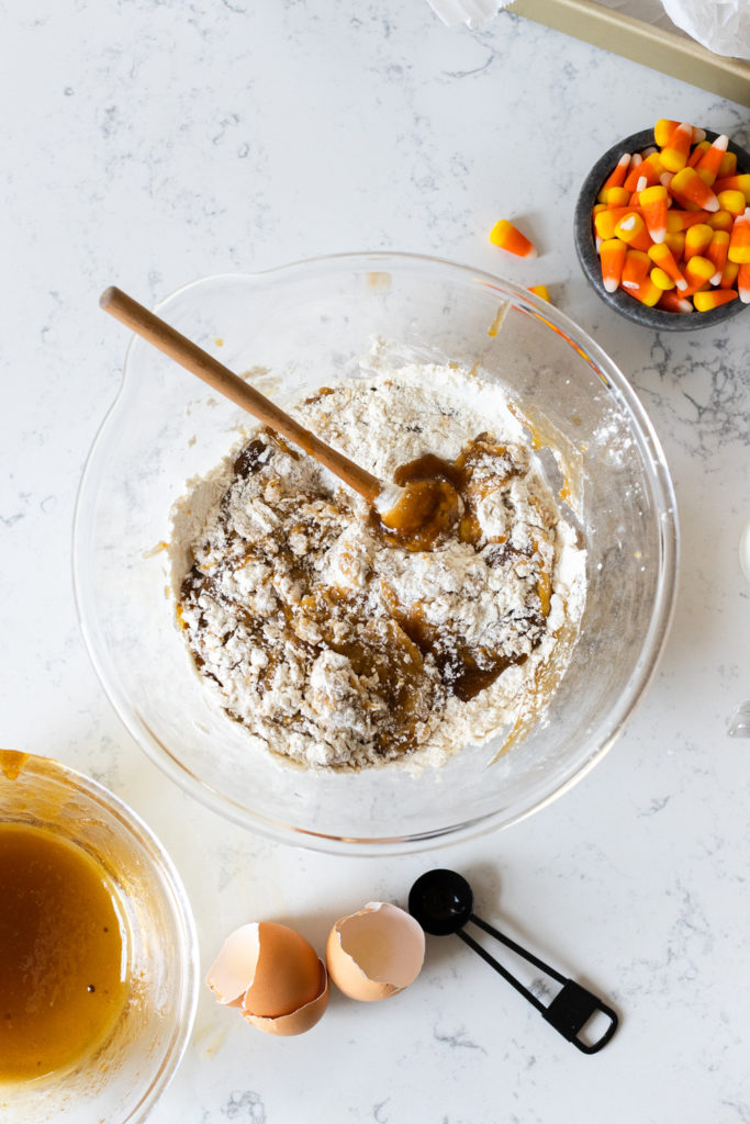 Folding blondie batter