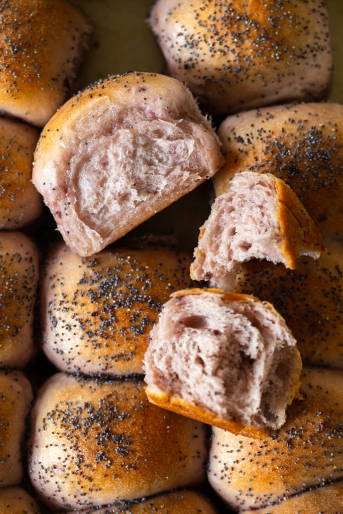 Glazed Sweet Potato Rolls Made with Bread Machine Magic