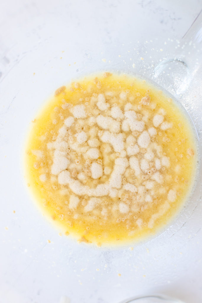 Yeast blooming in butter and milk