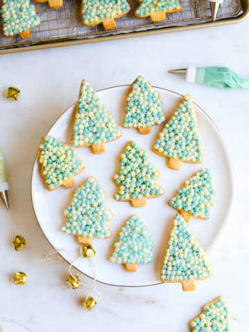 Vanilla Sugar Cookie Trees with Cream Cheese Frosting by Baking The Goods