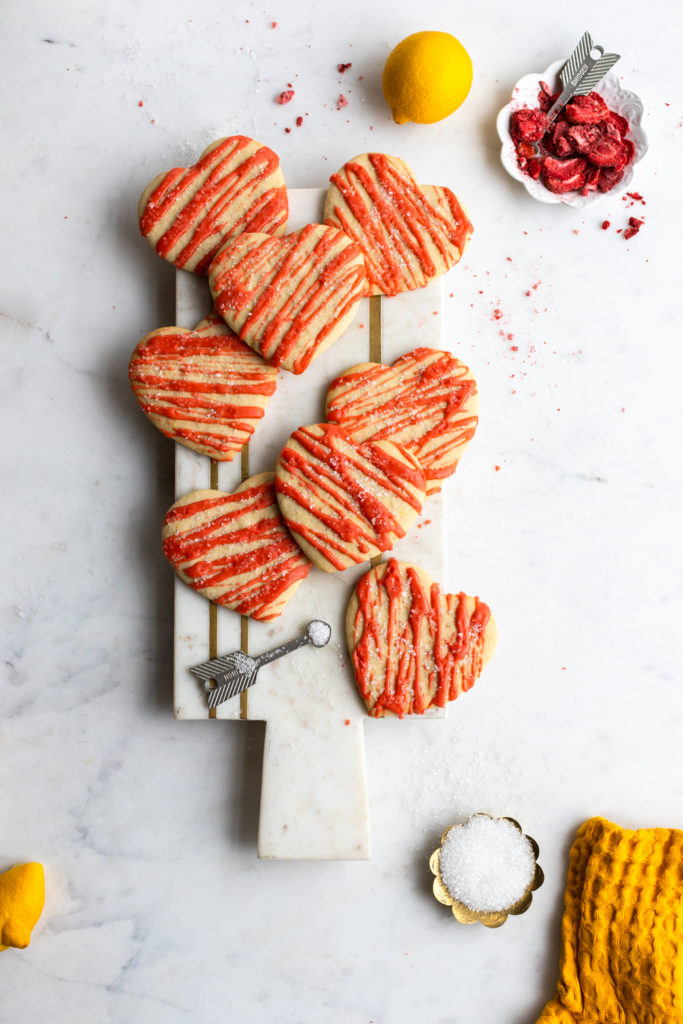 Plate of Strawberry Lemon Cookies