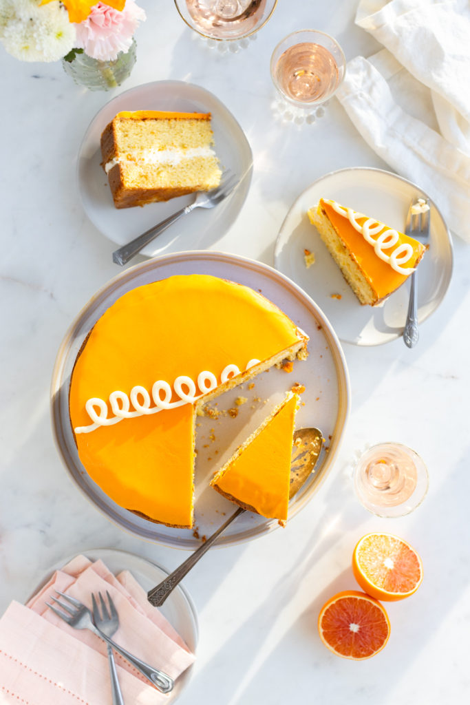 Orange Cream Cake slices